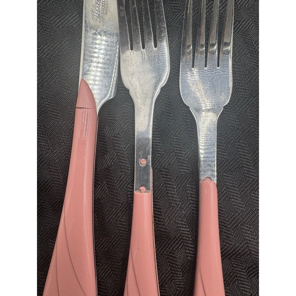 Vtg Fiestaware Rose Swirl Handle 29 Piece!